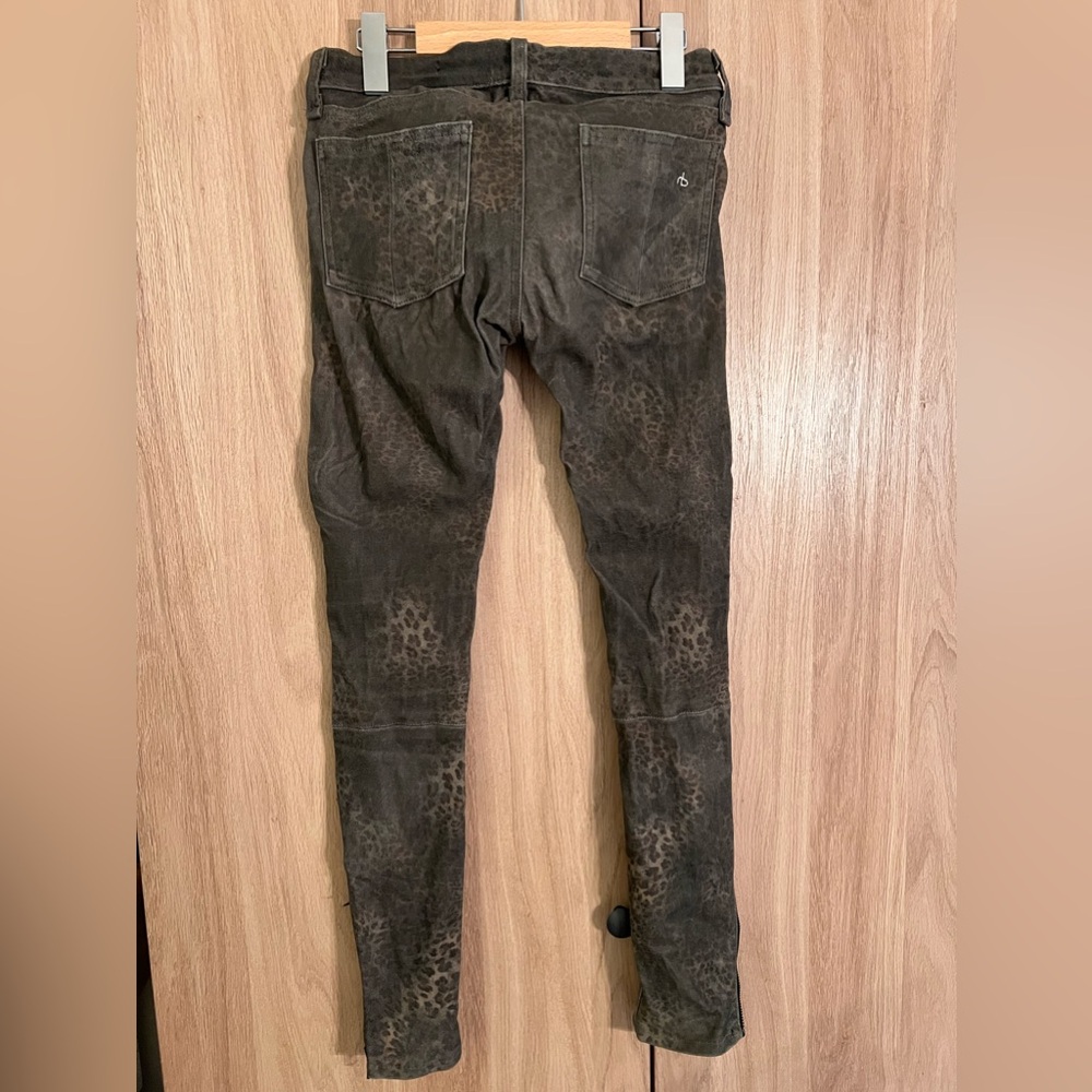 Rag&Bone Leopard print leather super stretchy skinny jeans - Picture 3 of 9